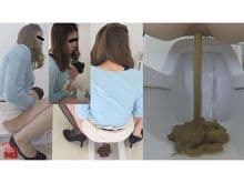 女と目が合うウンコトイレ2　～出したウンコを見られた女～ サンプル画像 2