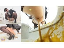 続・盗撮 便所駆け込みOL パンティずらし下痢便 三 サンプル画像 7