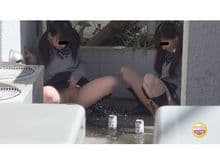 隠撮女学生飛ばし合いっこ野ション弐 サンプル画像 4