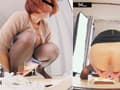鏡を見ながらのウンコ 恥態鏡覗糞姿30 サンプル画像 9