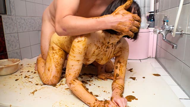 糞を漏らしながらSEXする下品な淫猥痴女 サンプル画像 14